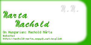 marta machold business card