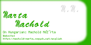 marta machold business card